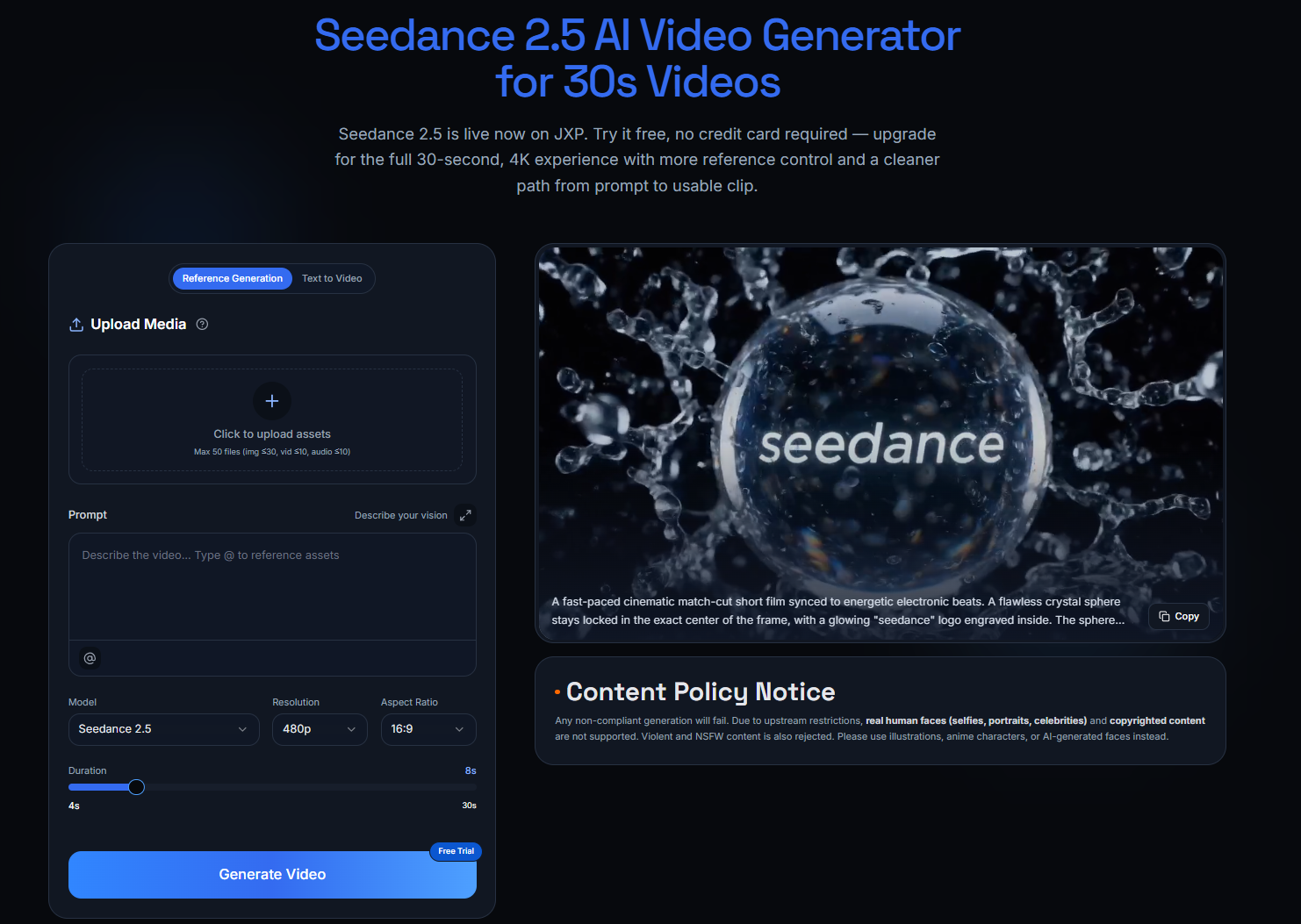Seedance AI Video Generator