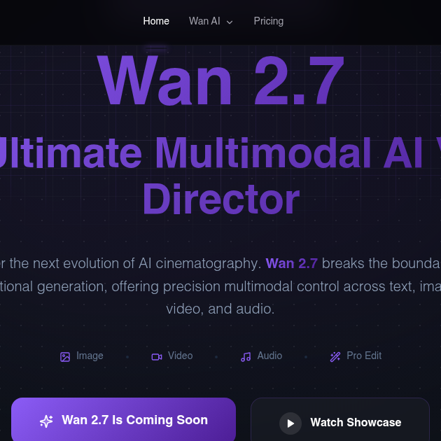 Wan 2.7 AI Video Generator
